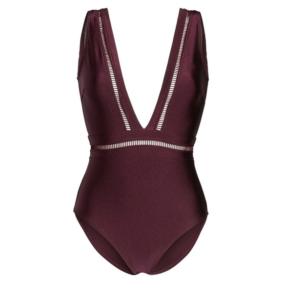 💕TED BAKER💕 Deep V Plunge One-Piece Swimsuit - Picture 6 of 8